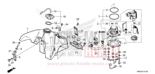 KRAFTSTOFFTANK (CRF450RX) CRF450RXL de 2020